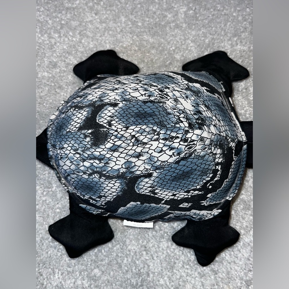 Vintage Cost Plus Blue & Black Turtle Bean Bag Plushie Stuffed Animal - Picture 7 of 11